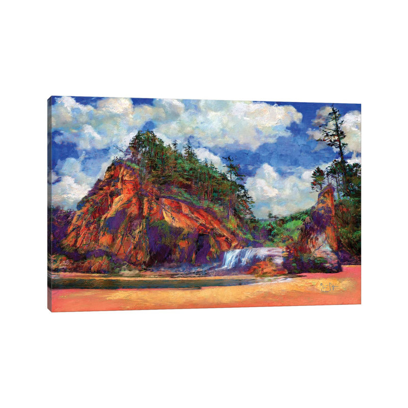 Hug Point by Lisa Robinson - Wrapped Canvas Painting, 20.32 cm H x 30.48 cm W