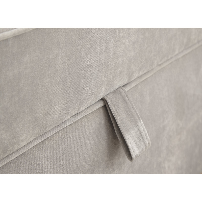 Lulu 66cm Wide Rectangle Solid Colour Ottoman with Storage, Light Grey Chenille