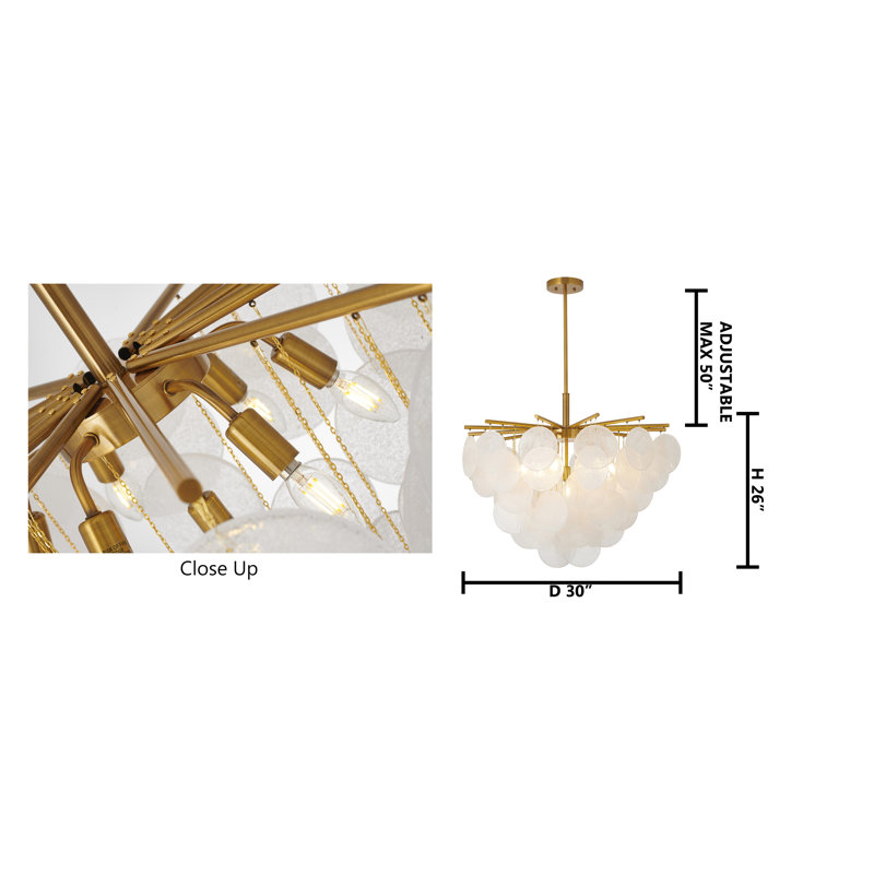 This Exquisite Semi Flush Mount Is In An Antique Brass Finish. The Frame Is Made Out Of Iron, And It Comes With Hanging Frosted Glass. It Is Hanging By Adjustable Rods, And You Can Create A Timeless Feel While Using Modern Forms