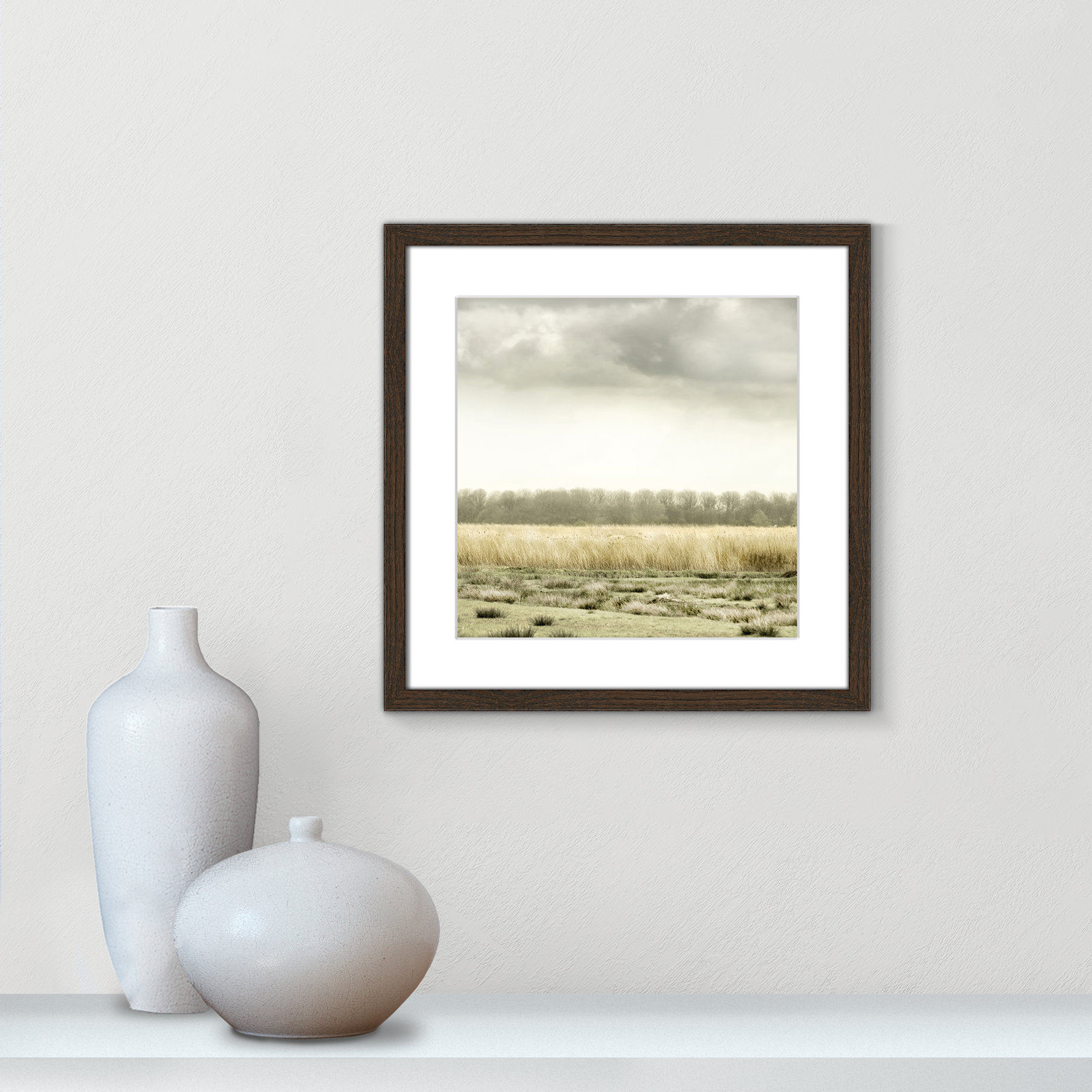 Henri "Meadowland" Print by Danita Delimont, 17" H x 17" W , Walnut Wood Grain