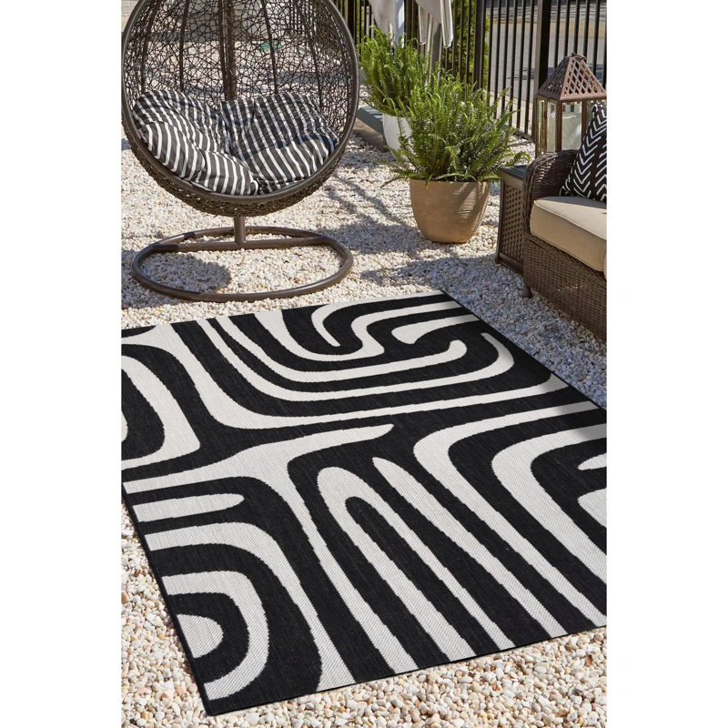 Depander Abstract Shag Indoor / Outdoor Area Rug, Rectangle 200 x 290cm