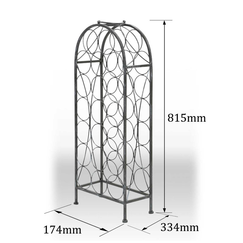 Floor Wine Bottle Rack, Grey