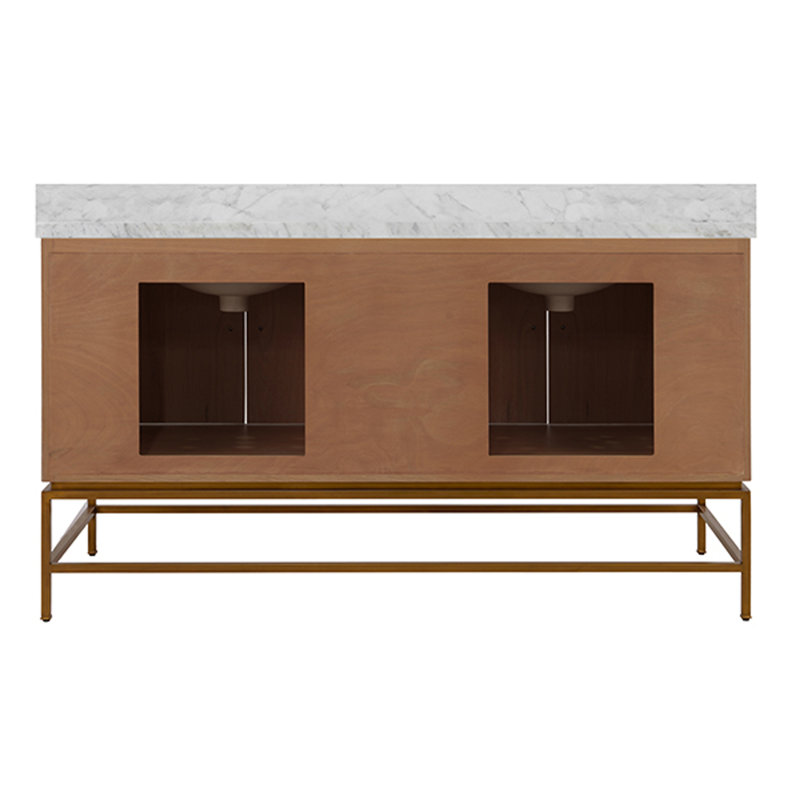 Meuble-lavabo double avec plateau Clifford 60