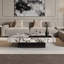Table basse carrée en marbre de style luxueux-956682837