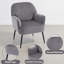 Chaise d'appoint moderne en velours, conception ergonomique avec pieds en métal pour n'importe quelle pièce