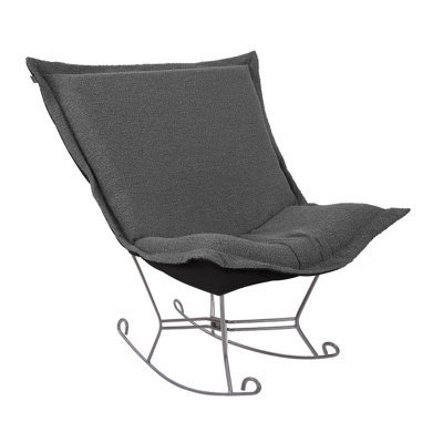 Scroll Puff Rocker Titanium- Barbet Charcoal