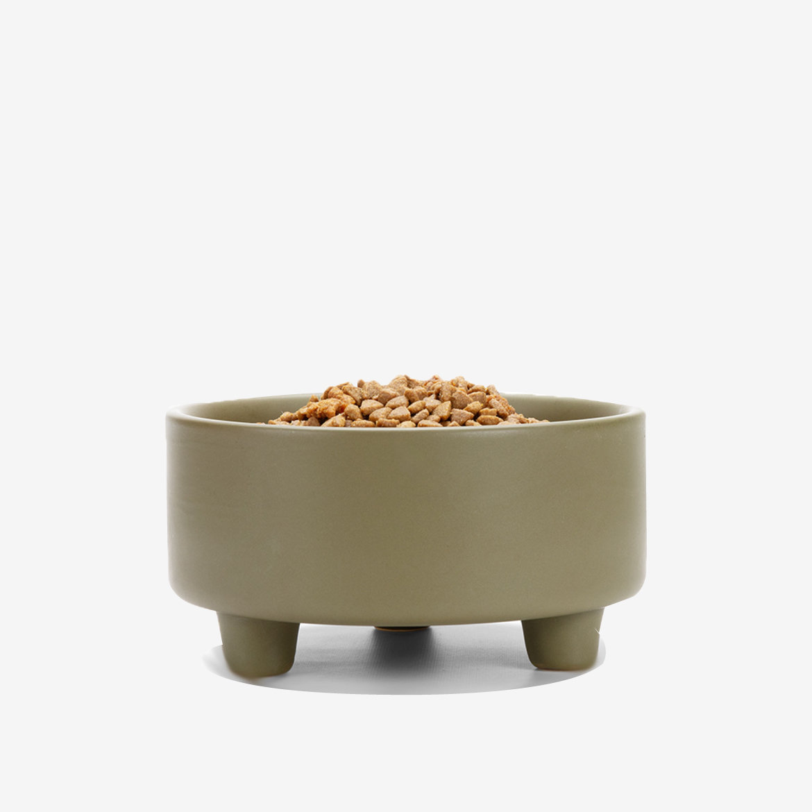 Uplift Ceramic Dog Bowl, Large (8 cups / 64 fluid oz), Olive