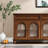 62.99" Tan Rectangular Solid Wood Sideboard