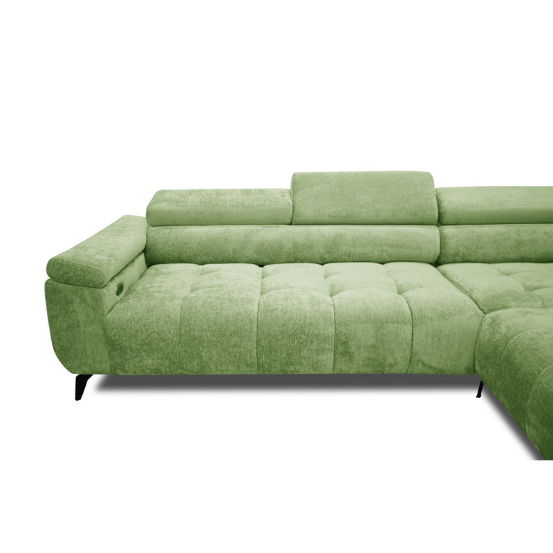 Temecia 3 Seater Corner Sofa , Left Hand Facing, Green