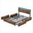 Bed Frame, Storage Headboard With Charging Station, Solid And Stable-1769775995-1769775993
