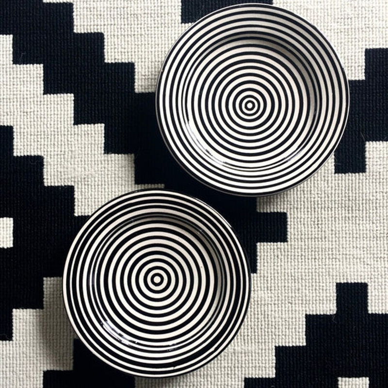 Ensemble de 4 assiettes Bullseye, Noir