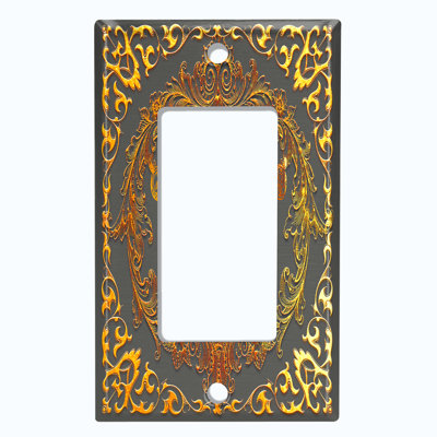 Patterned 1 - Gang Toggle Light Switch Standard Wall Plate