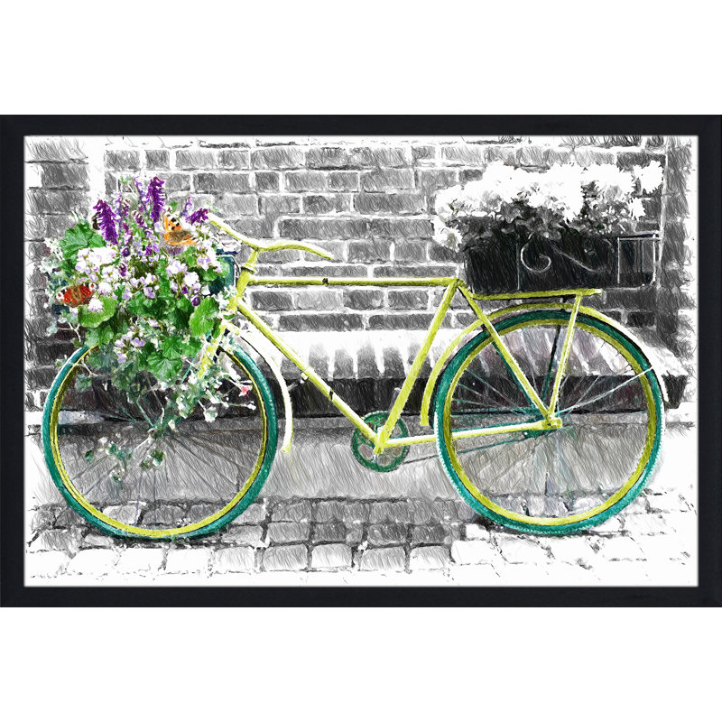 « rétro bike », impression encadrée, H 35,5 po x l 51,5 po x P 0,75 po