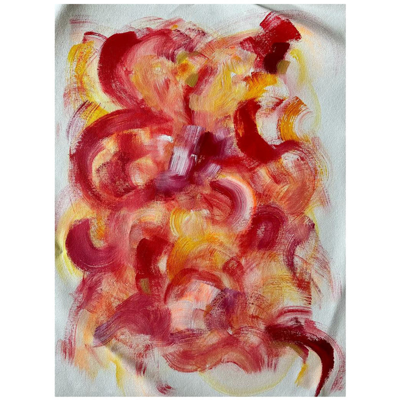Ombre de couleurs, peinture acrylique abstraite sur toile par Charulata Sridhar - Art mural moderne texturé pour la décoration intérieure