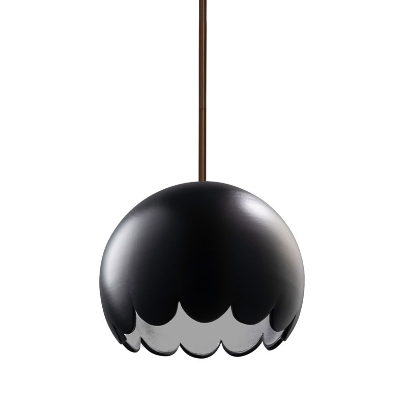 Luminaire suspendu 1 lumière DEL Glora, Bronze foncé, Carbon Matte Black