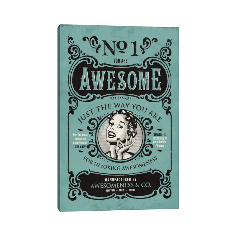 Awesomeness by Ester Kay - Print on Canvas, Wrapped Canvas, 66.04 cm H x 45.72 cm W x 3.175 cm D