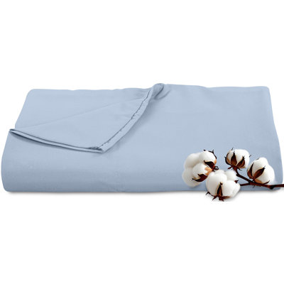Royale Linens 300 Thread Count 100% Long Staple Combed Cotton Flat Sheet - Super Soft - Top Sheets - Flat Sheet Sold Separately - Breathable, Cool & Crisp Percale Sheets Only