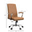 Fauteuil de bureau en cuir Kenil-1167688510