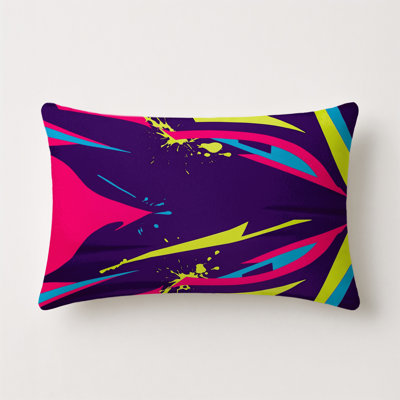Neon Velocity Indoor And Outdoor Throw Pillow