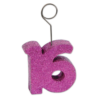 Porte-photo / ballon scintillant "16"