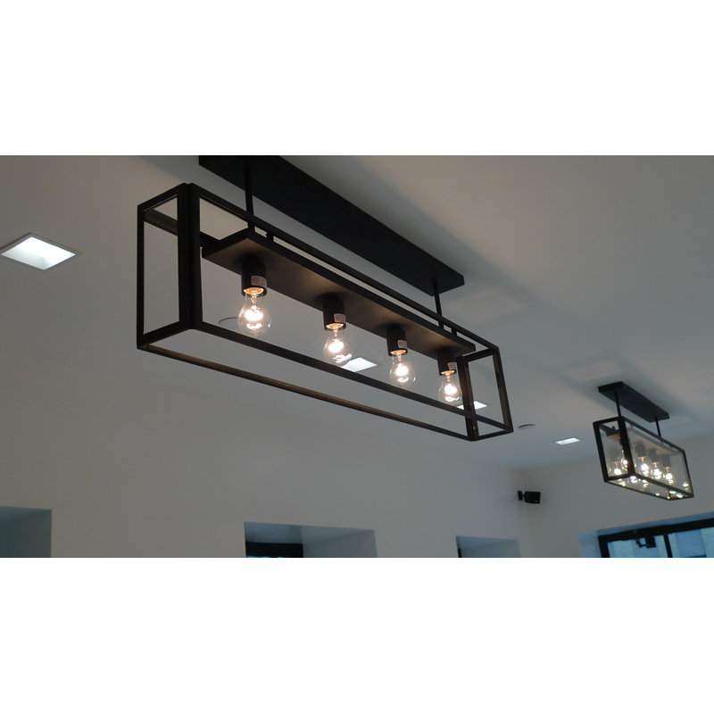 Affinity 4 - Light Semi Flush Mount, Weathered Brass