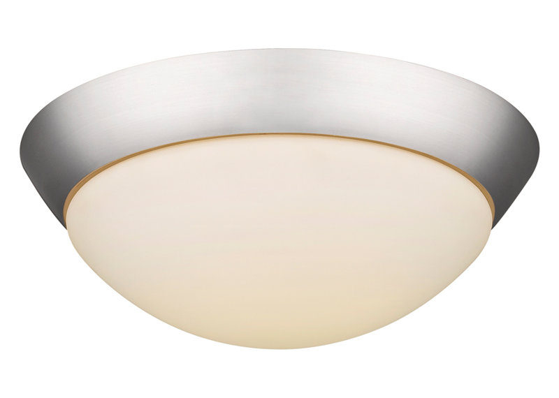 Vizcarrondo Glass Flush Mount, 22W LED, Satin Nickel