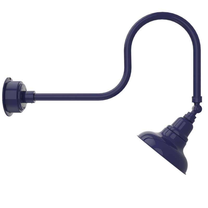 Luminaire de grange d'extérieur à DEL Adesh, Bleu de cobalt