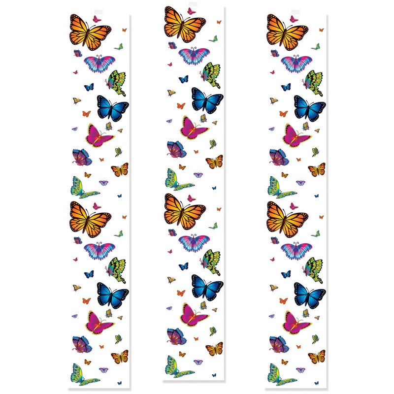 Panneaux de fête Butterfly, 12 po x 6 pi, paquet de 12