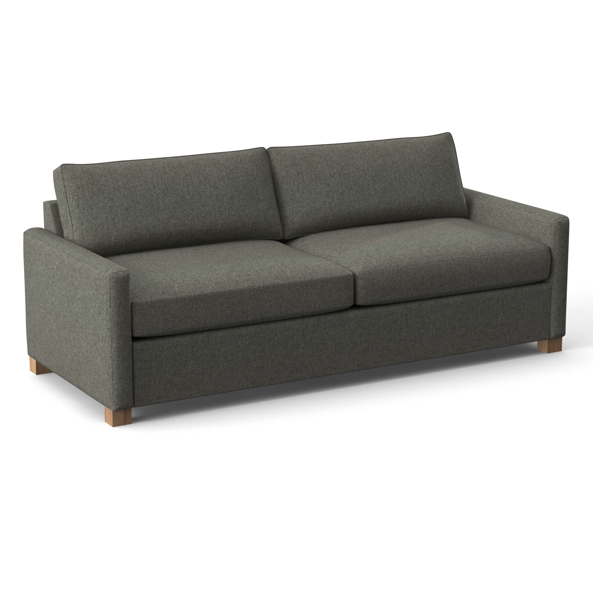 Louisa 87'' Square Arm Sofa Bed, Dorset Ash Performance Chenille