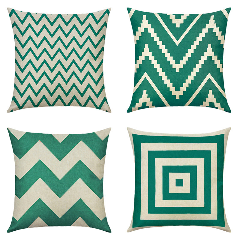  Housse de coussin carré et insert, Vert, 20 po x 20 po