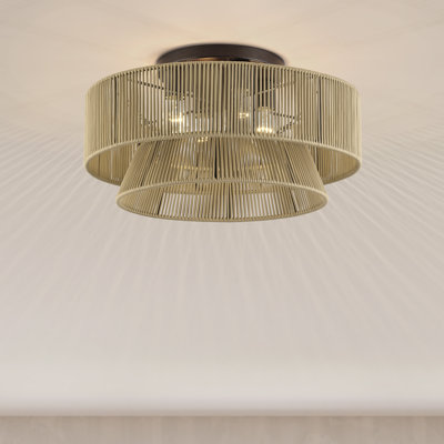 Aurea 4 Light English Bronze Extra Large Semi-flush