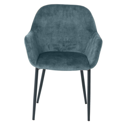 Charlestown 47cm H Velvet Upholstered Metal Armchair