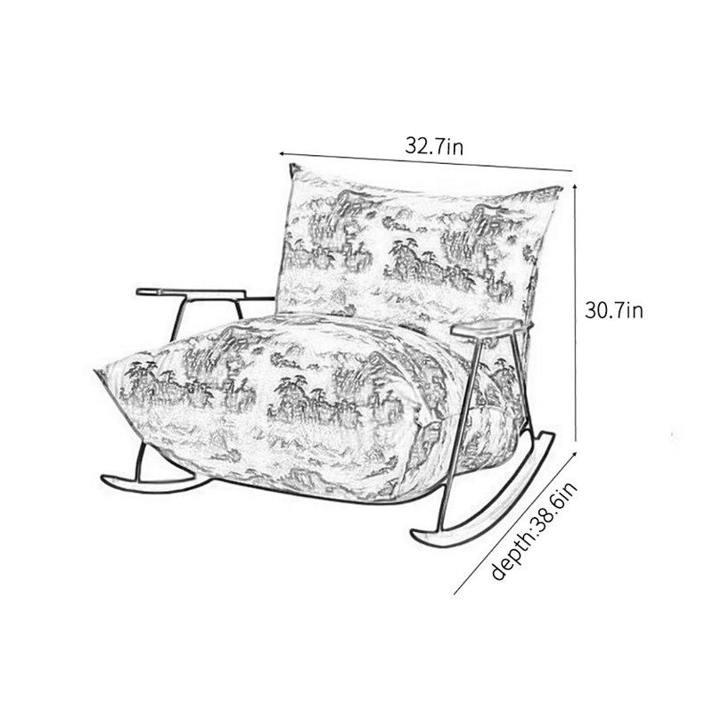 Fauteuil à bascule rétro italien simple décontracté