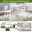 Ensemble de salle à manger 5 pièces à hauteur de comptoir: table carrée en bois et 4 chaises rembourrées, décoration en cristal-2135202210-2135201884