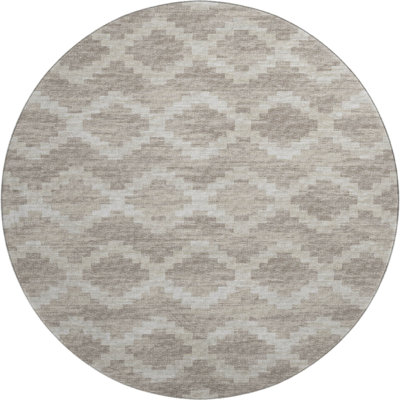 Premium Machine Washable Vaseem AMF115 Tan Rug