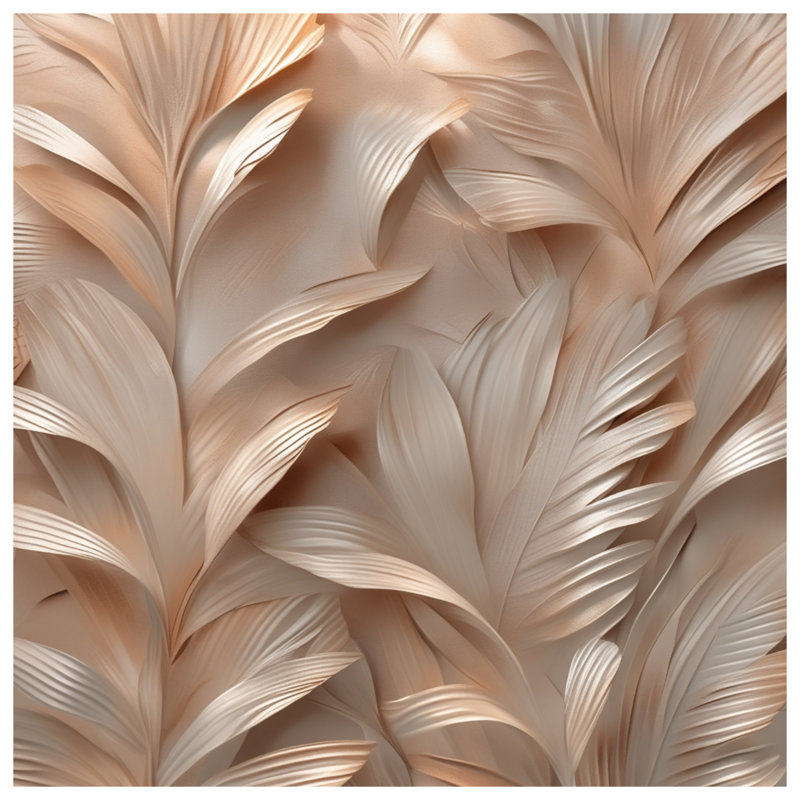 Textured Leaf Pattern Bedding Leaves Bedspread Nature, Twin