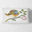 Coussin rectangulaire à motif d'oiseaux bleus sur une branche
