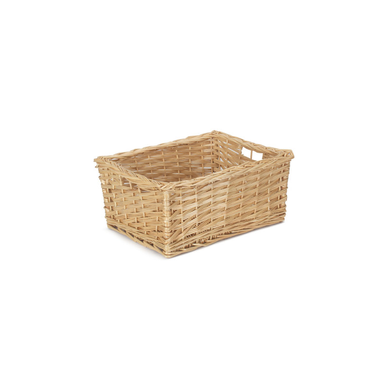 Willow Wicker Storage Basket, 18cm H x 43cm W x 33cm D