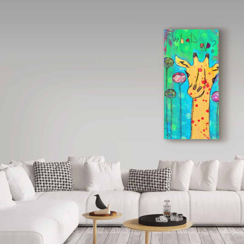 Art sur toile Huso «What Up Giraffe», H 19 po x l 10 po x P 2 po