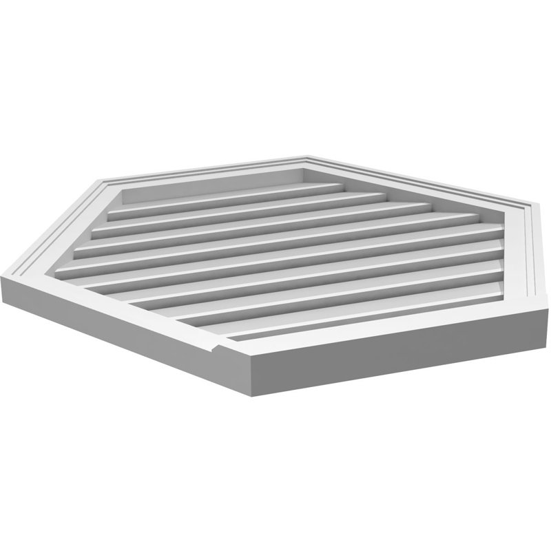 Évent horizontal fonctionnel à pignon en uréthane à surface horizontale Signature, H 30 po x l 32 po x P 2 po
