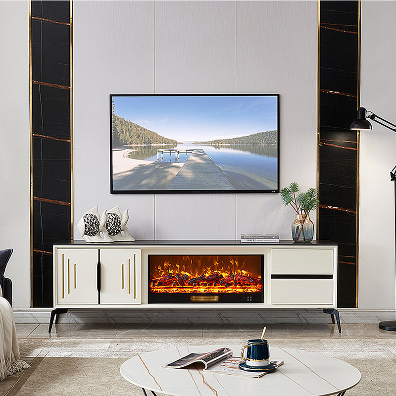 Meuble télé moderne avec foyer électronique