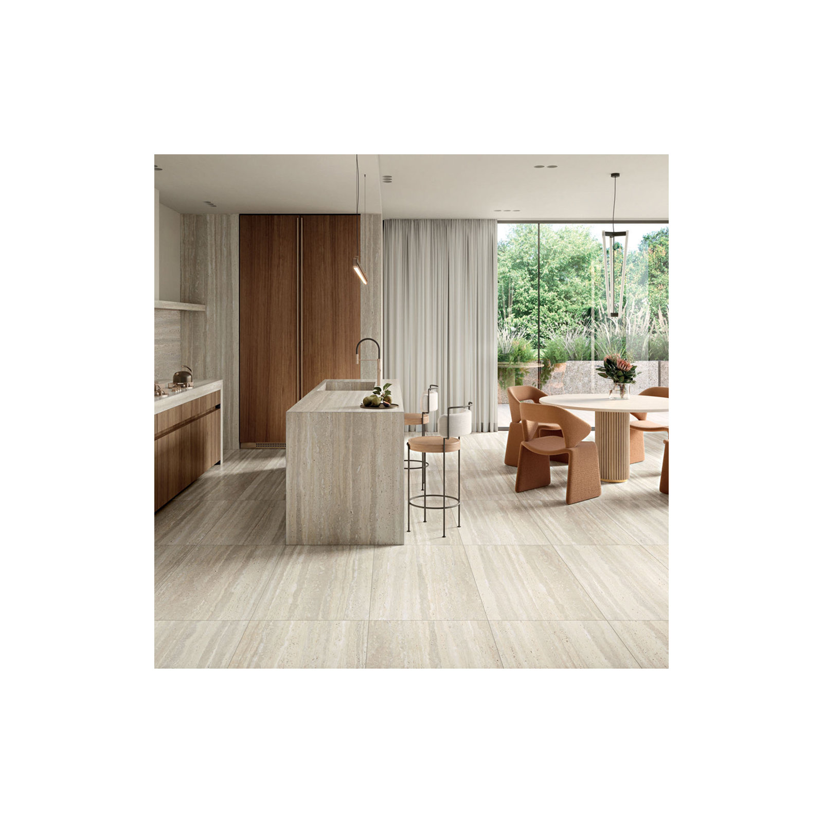 Travertino 24" x 48" Matte, Crema