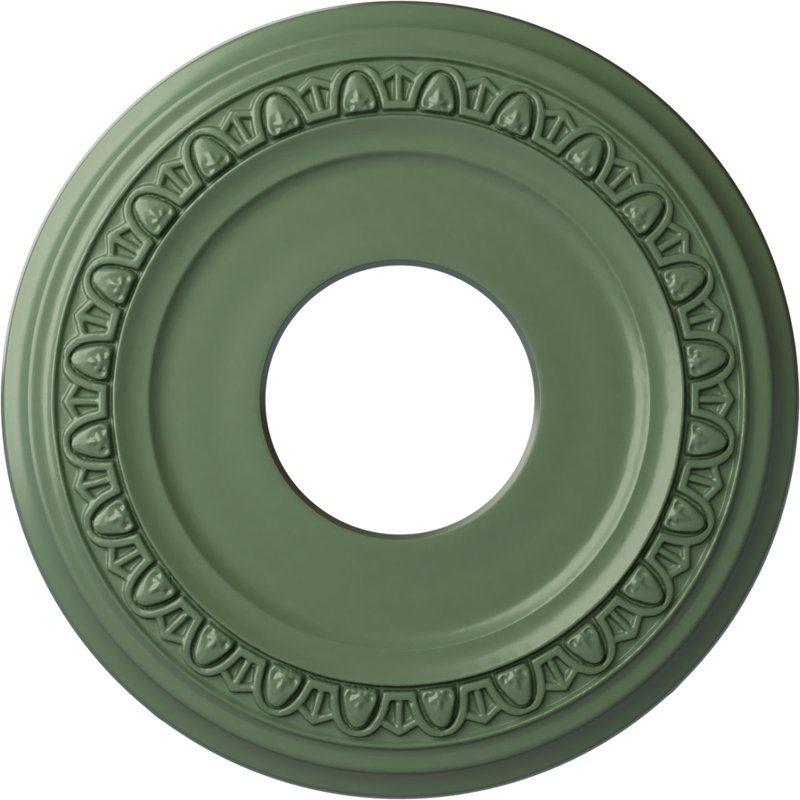 Médaillon de plafond l 12,25 po x P 1,125 po Jackson, Vert athénien
