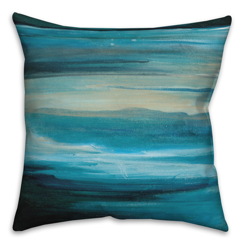  Housse et insert de coussin extérieur carré Streaks, Bleu