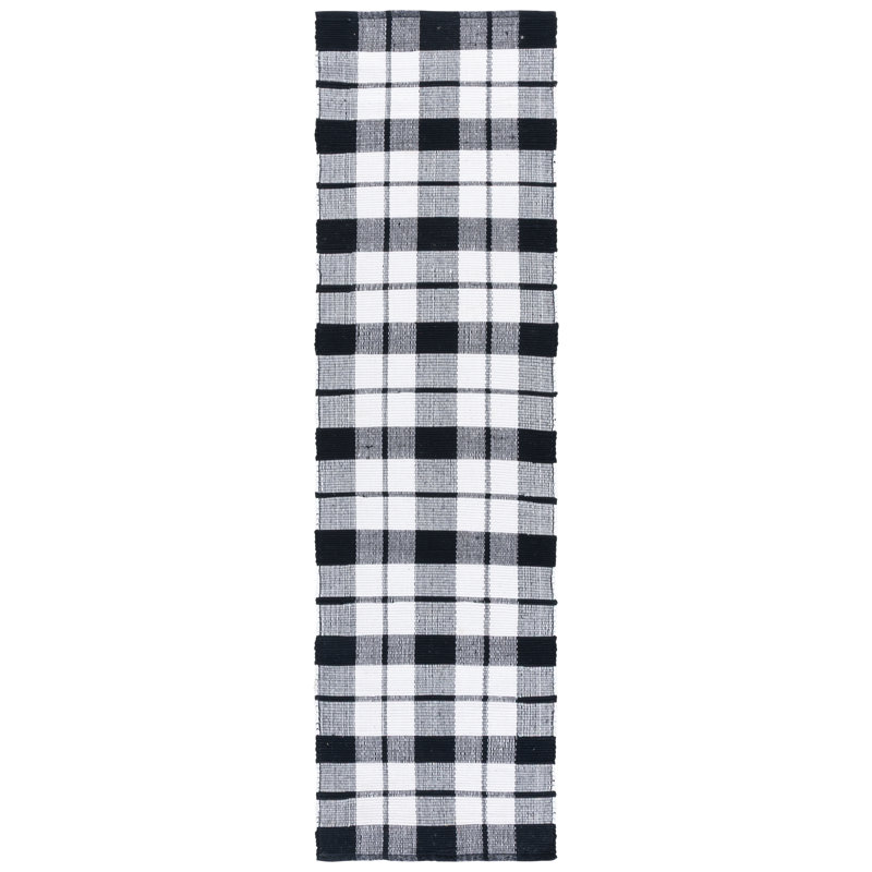 Montauk 182 Hand Woven 80% Paper Chindi; 20% Cotton Machine Washable Plaid Rug, Runner 2'3" x 8'