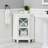 Prader Freestanding Corner Floor Storage Accent Cabinet with Tempered Glass Door & Adjustable Glass Shelves