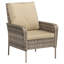 Chaise de patio en poly rotin brun clair Latitude Run®-1039964998-1039964999