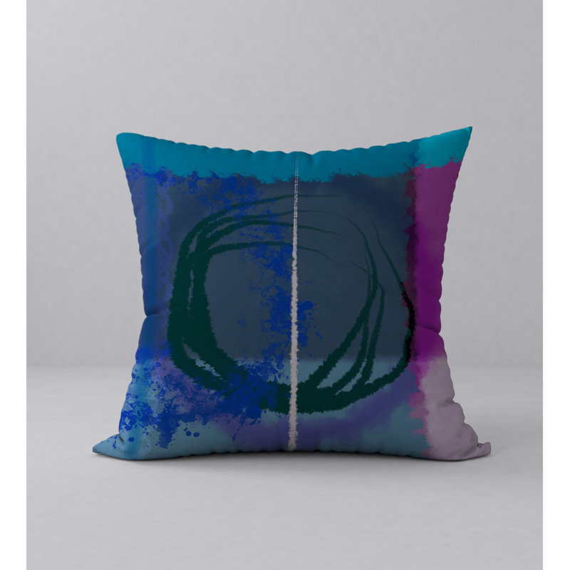 Abstract Reversible Throw Pillow, 20" H x 20" W