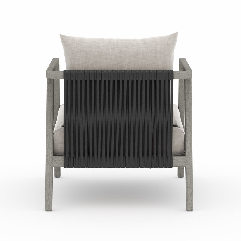 Layne Teak Outdoor Lounge Chair, Stone Gray, Gray
