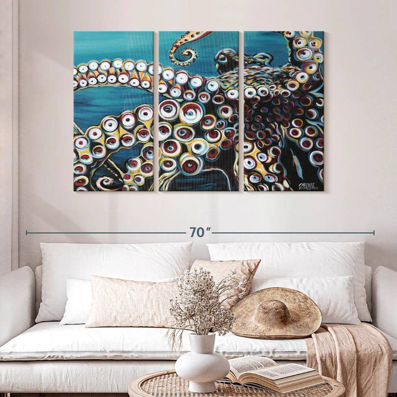 Brampt Wild Octopus I, 32" H x 50" W